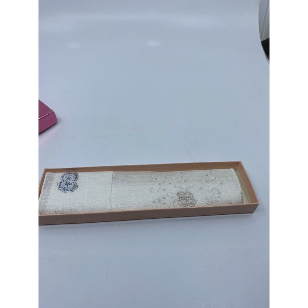 Vintage Irish Linen French Lace Hanky Handkerchief Wedding Mother of the Bride